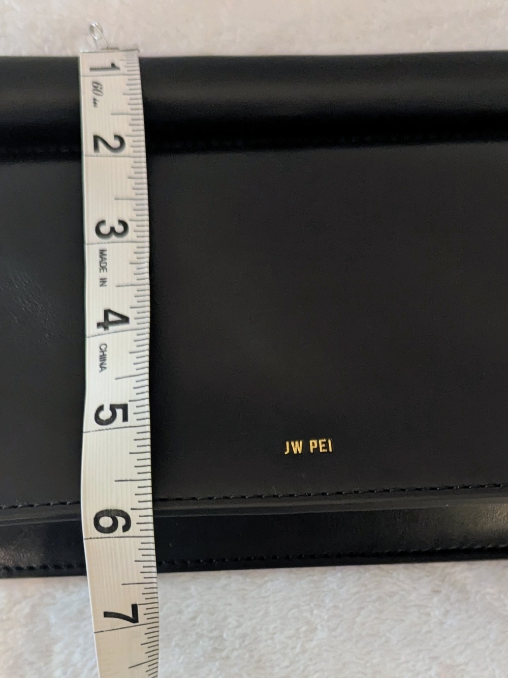 JW PEI Holly Black Vegan Leather Clutch Metal Pendant NWT - Picture 7 of 7